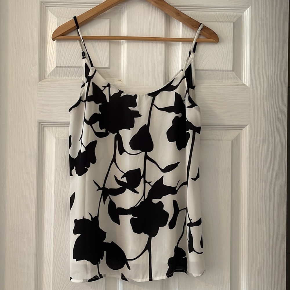 Everly camisole spaghetti straps black and white